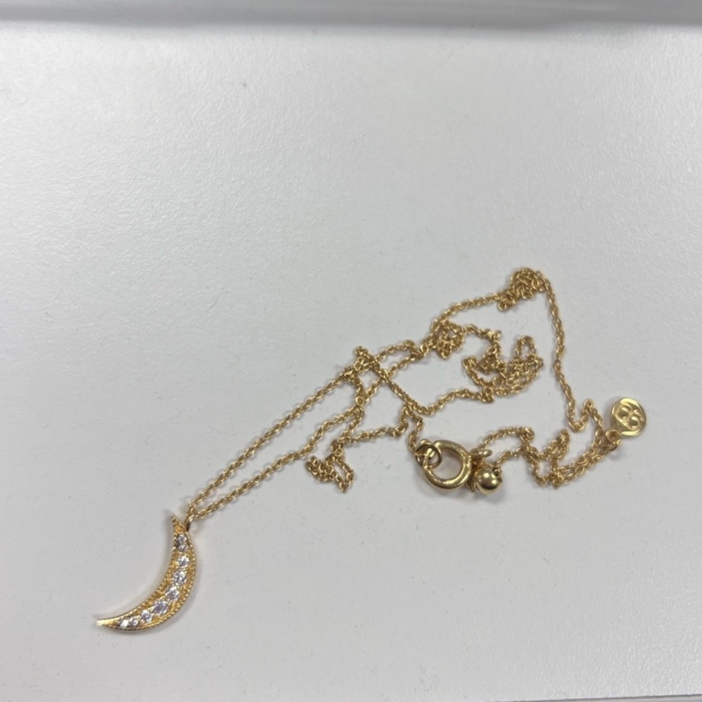 Gorjana Gold and Gemstone Moon necklace